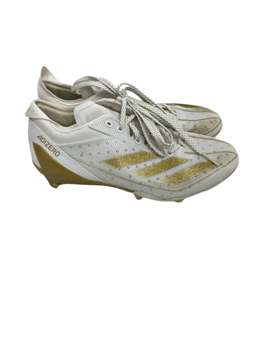 Used Adidas ADIZERO ELECTRIC Adult FB Cleats White Senior 7.5 11692-S000143531