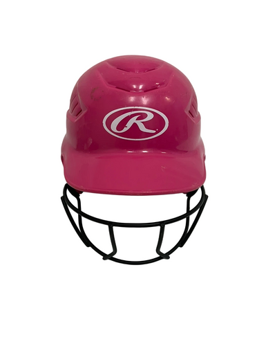 Used Rawlings CFTBH-R1 Batting Helmet w/Mask Pink One Size 11692-S000143599