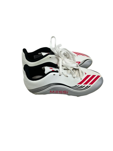 Used Adidas MESSI F50 Soccer Cleats White Youth 13.0 11692-S000143493