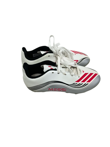Used Adidas MESSI F50 Soccer Cleats White Youth 13.0 11692-S000143493