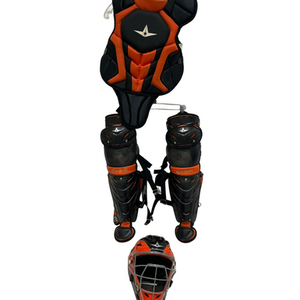 Used All Star S7 AXIS Youth 9-12 Catchers Set w/Mask Black And Orange One Size 11692-S000143494