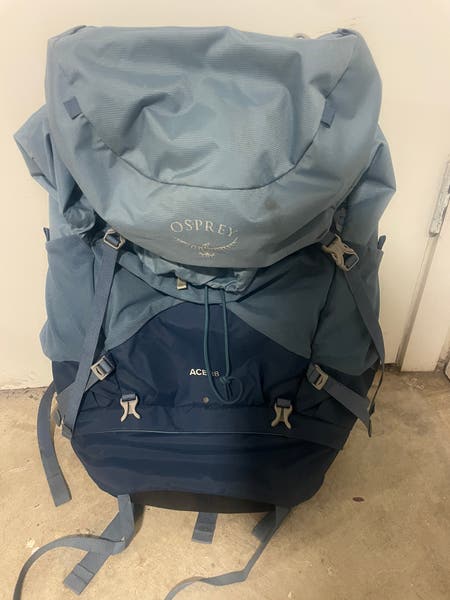 osprey ace 38 backpack 38L Kids' Backpacking Backpack, Green Canopy : Sports & Outdoors loading pack is fixed to keep weight to a minimum Osprey Kids' Ace 38 Blue