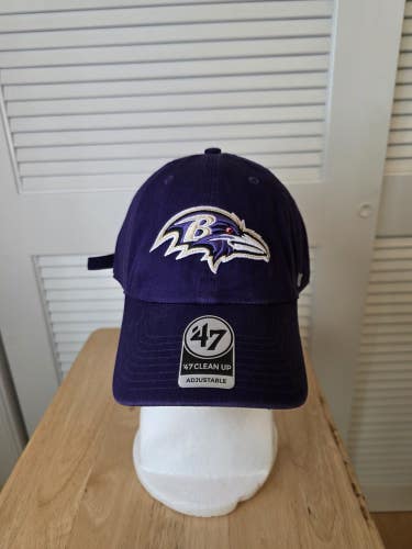 NWS Baltimore Ravens '47 Clean Up Strapback Hat Purple NFL
