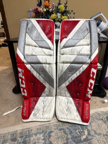 34" 2023 CCM Eflex 5 Goalie Leg Pads Pro Stock (Used)