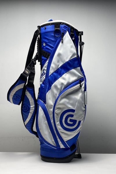 Cleveland Lightweight Stand Bag Blue/White 5-Way Divide Dual Strap Golf Bag