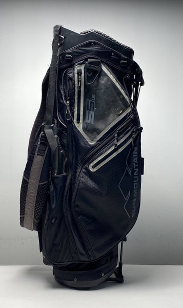 Sun Mountain 2017 55 LS Stand Bag Black 4-Way Divide Dual Strap Golf Bag