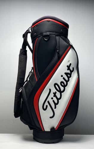 Titleist AP 714 Staff Bag/Red/White Black 6-Way Divide Single Strap Golf Bag