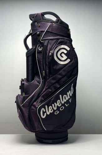 Cleveland Lightweight Cart Bag Black 14-Way Divide Single Strap Golf Bag