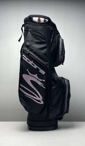 Cobra AIR Ladies Cart Bag Black/Pink 14-Way Divide Single Strap Golf Bag
