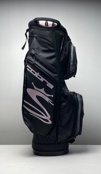 Cobra AIR Ladies Cart Bag Black/Pink 14-Way Divide Single Strap Golf Bag