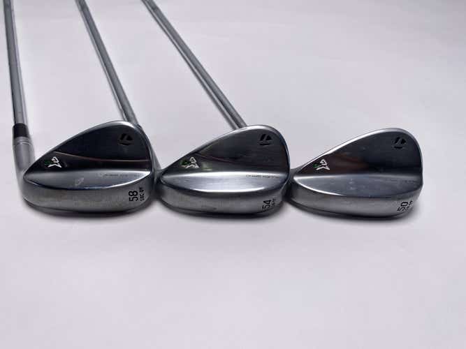 TaylorMade Milled Grind 4 Chrome Wedge Set 50*9 | 54*11 | 58*9 DG Tour Issue RH