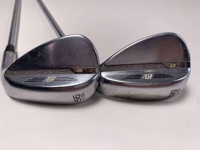 Titleist Vokey SM8 Tour Chrome Wedge Set 56* 10 |60* 10 Project X Mens RH +1"