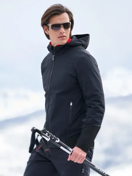 New! Bogner Jace Softshell Ski Jacket Men Black Lightweight Waterproof