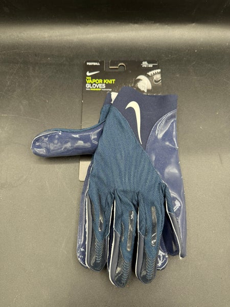 Nike Vapor Knit Football Receiver Gloves Blue MagniGrip Technology Adult Sz 4XL
