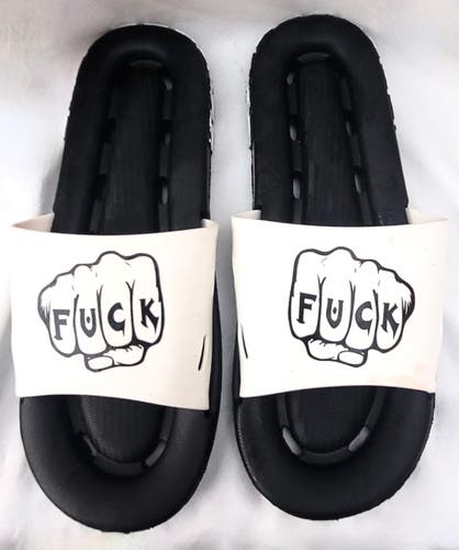Share NOS EVA F U C K Flip Flops Approx Male Size 9-10