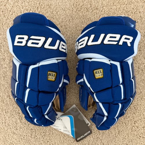 Bauer Supreme Total One Blue Hockey Gloves Brand New Size 14"