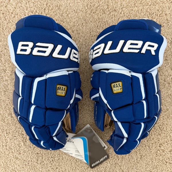 Bauer Supreme Total One Blue Hockey Gloves Brand New Size 14"