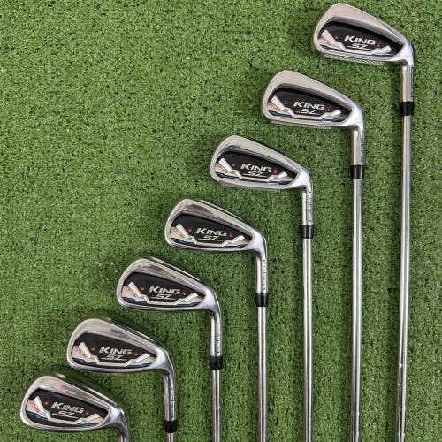 Cobra King Speedzone SZ One Length Iron Set 5-PW GW KBS Tour Regular Flex 37.25