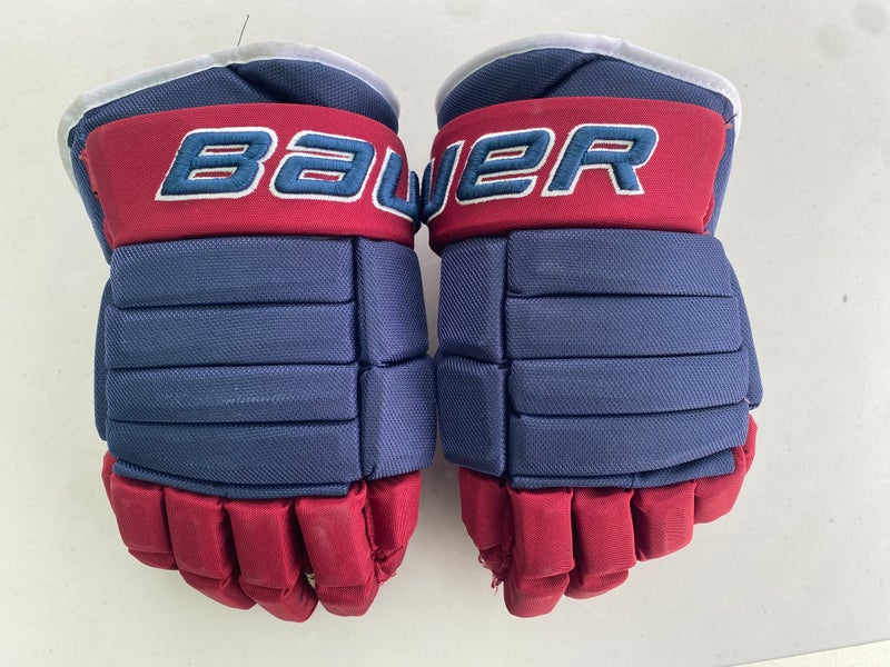 Bauer 4 Roll PRO SERIES Pro Stock Hockey Gloves 15" Navy Blue 51591