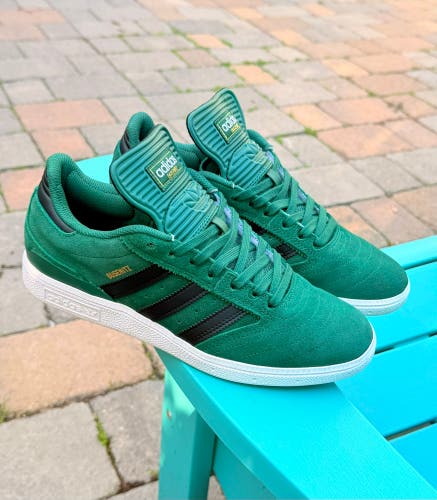 Mens Adidas Busenitz 'Collegiate Green' Skateboard Shoes US Size 9 (Barely Used)