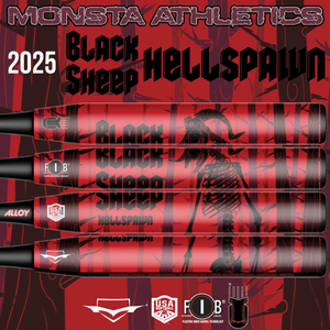 New 2025 Monsta Black Sheep Hellspawn USA Slowpitch Softball Bat - 25.5oz.