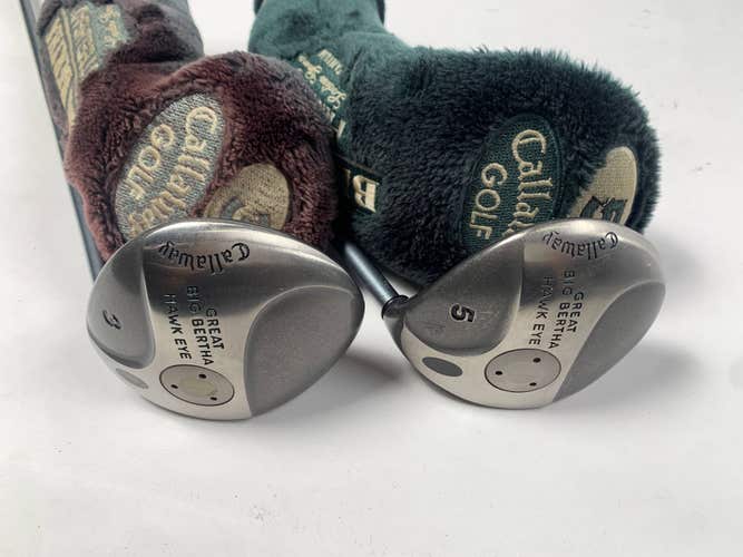 Callaway Hawkeye 3 & 5 Fairway Wood Set 15* 18* Hawk Eye Gems Ladies RH HC
