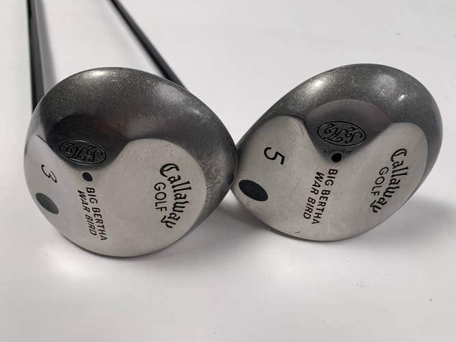 Callaway Big Bertha Warbird 3 & 5 Fairway Wood Set 15* 18* RCH 96 Mens RH
