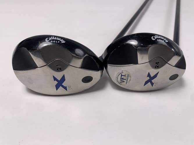 Callaway X 3 & 4 Hybrid Set 21* 24* 80g Regular Graphite Mens LH
