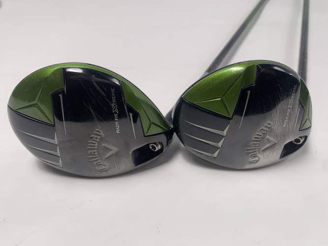 Callaway Razr Fit Xtreme 3 & 5 Fairway Wood Set 15* 18* Trinity 75g Regular LH