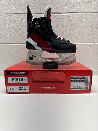 2023 CCM JetSpeed FT670 Hockey Skates Regular Width Size 2.5 (New)