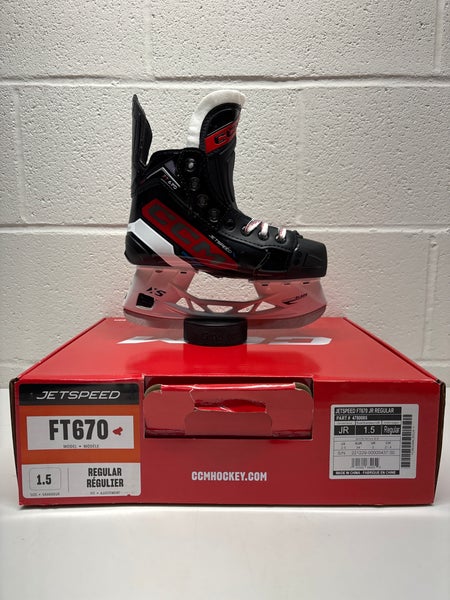 2023 CCM JetSpeed FT670 Hockey Skates Regular Width Size 1.5 (New)