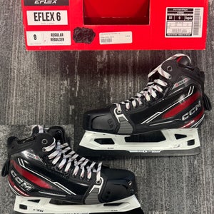 Senior CCM Eflex 6 Hockey Goalie Skates Regular Width 9 (Used)