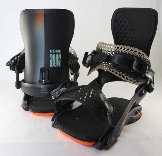 Rome 390 Boss FW Pro Snowboard Bindings M/L (Men's US 7.5-10) Black/Slate Demo