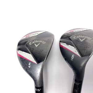 Callaway X Hot 19 Womens 5 & 6 Hybrid Set 25* 28* X Hot 50g Ladies RH