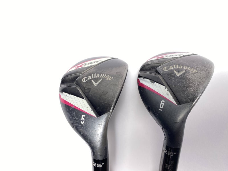 Callaway X Hot 19 Womens 5 & 6 Hybrid Set 25* 28* X Hot 50g Ladies RH