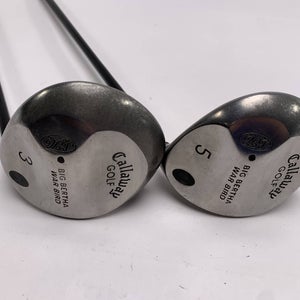 Callaway Big Bertha Warbird 3 & 5 Fairway Wood Set 15* 18* Grafalloy Mens RH