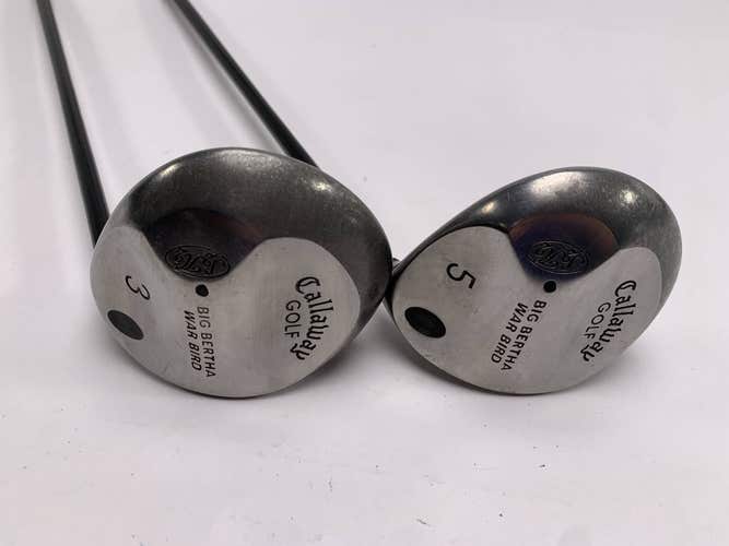 Callaway Big Bertha Warbird 3 & 5 Fairway Wood Set 15* 18* Grafalloy Mens RH