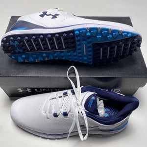 Under Armour UA Drive Fade SL Golf Shoes White Blue Men's SZ 12 (3026922-101)