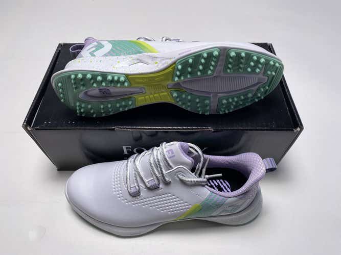 FootJoy FJ Fuel Golf Shoes White Green Pink Women's SZ 8 (90684)