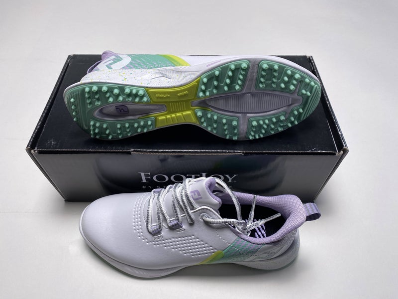 Adidas FJ Fuel Golf Shoes White Green Pink Women's SZ 7.5 (90684)