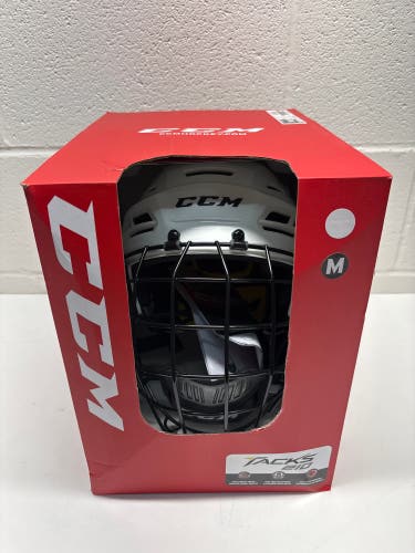 New!! CCM Tacks 210 Helmet Combo Medium White
