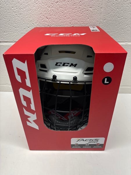 New!!  CCM Tacks 210 Helmet Combo Large White