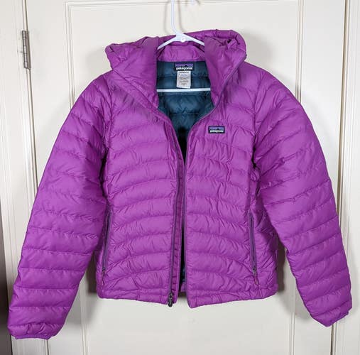 Patagonia Down Sweater Hoody Puffer Jacket Women's Size: M Purple *See Desc*