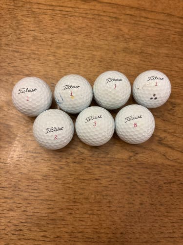 7 Titleist Pro V1x Balls (Used)