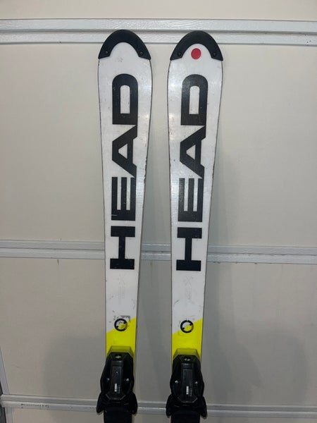 150cm HEAD World Cup Rebels e.SL Racing Skis With Bindings Max Din 11 (Used)