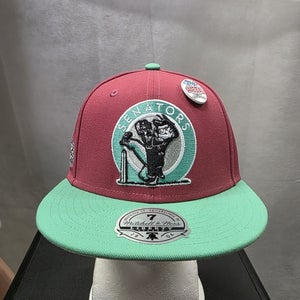 NWS Washington Senators Mitchell & Ness Tops Chrome Fitted Hat 7 MLB