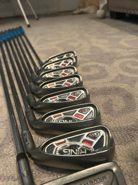 Men’s Right handed Ping G15 Iron Set (4-9, W) + Tommy Armour 845S 3-Iron – RH – Steel Shafts – Clean