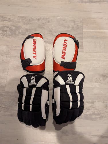Youth Junior Small Elbow Pads and 8 Inch Gloves - Gently used great condition