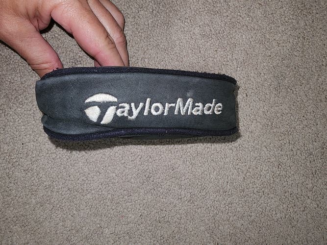 TaylorMade Black Leather Blade Putter Headcover Classic Fit Lined Inside