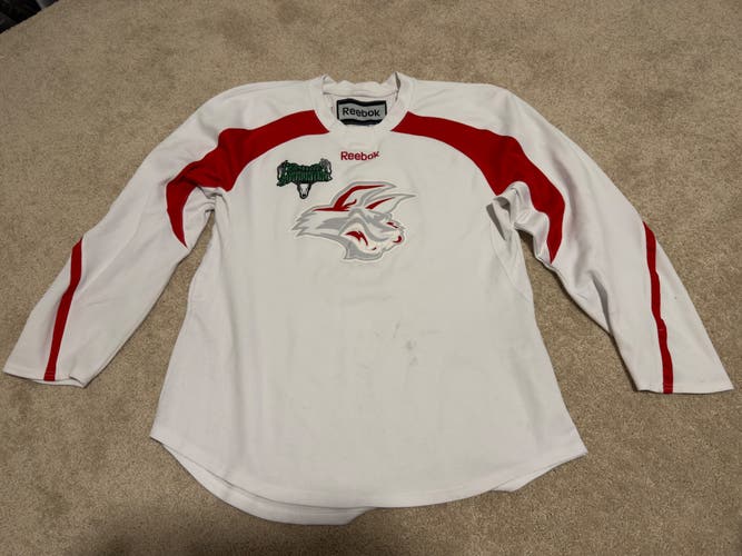 Elmira Jackals White Reebok Jersey (Used)